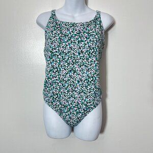 ATHLETA HERMOSA ONE PIECE SWIMSUIT IN CAMO FLORA GABLES Size L